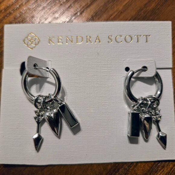Kendra Scott Zoey Huggie Silver Earring Set - Picture 1 of 6